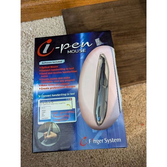 Vintage i-Finger System i-Pen Optical Mouse With Software USB Model FM-100BN NEW - Picture 1 of 5